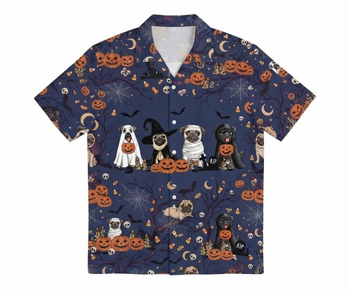 Pug dog halloween hawaiian - pug,