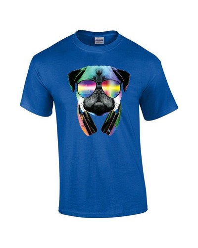 Pug with music - dj,
