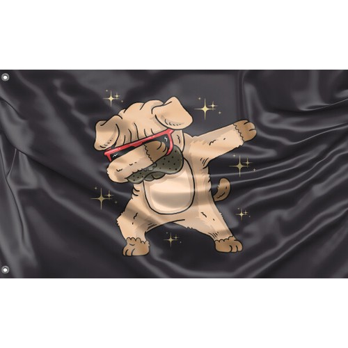 Cool pug flag unique - cool,