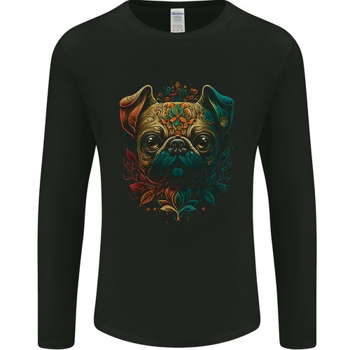 Cool pug dog mens long - a,