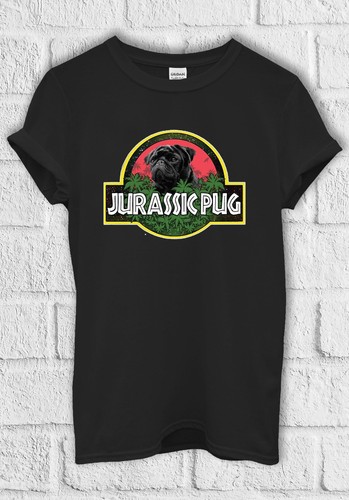 Jurassic pug funny - cool, retro