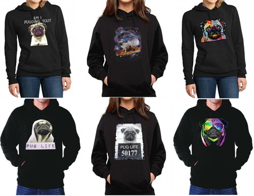 Hoodie sweatshirt pugs printed - sweatshirt,