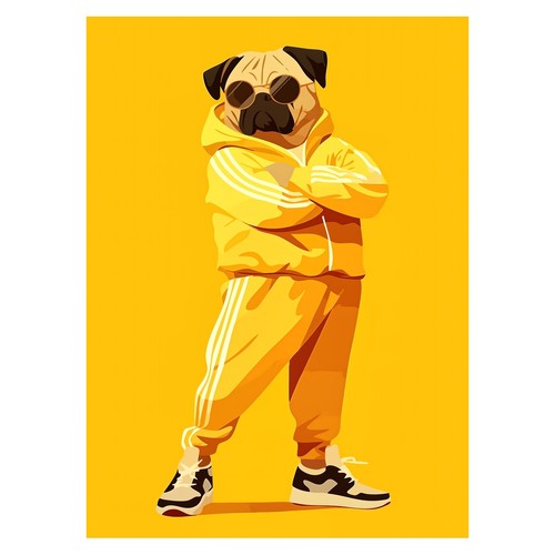 Pug tracksuit pop art - tracksuit,