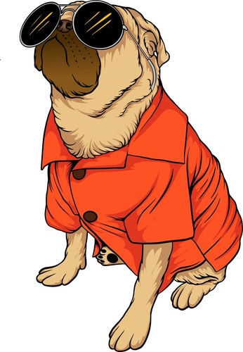 Pug sticker dog adopt - sticker,