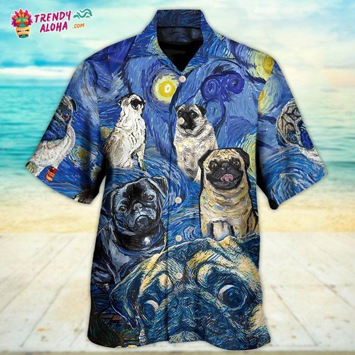 Pug dog cute starry night - pug,