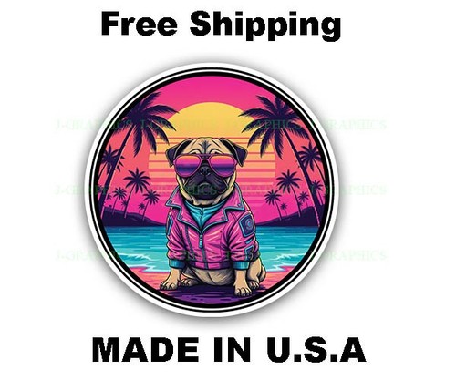 Pug cool dog vinyl - pug, playful