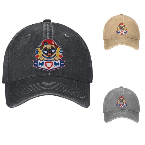Patriotic pug baseball cap - baseball,