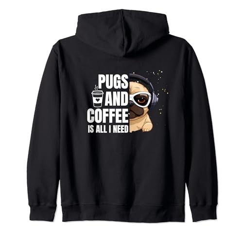 Pug and coffee cool - coffee,