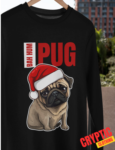 Bah hum pug shirt - shirt, s-3xl